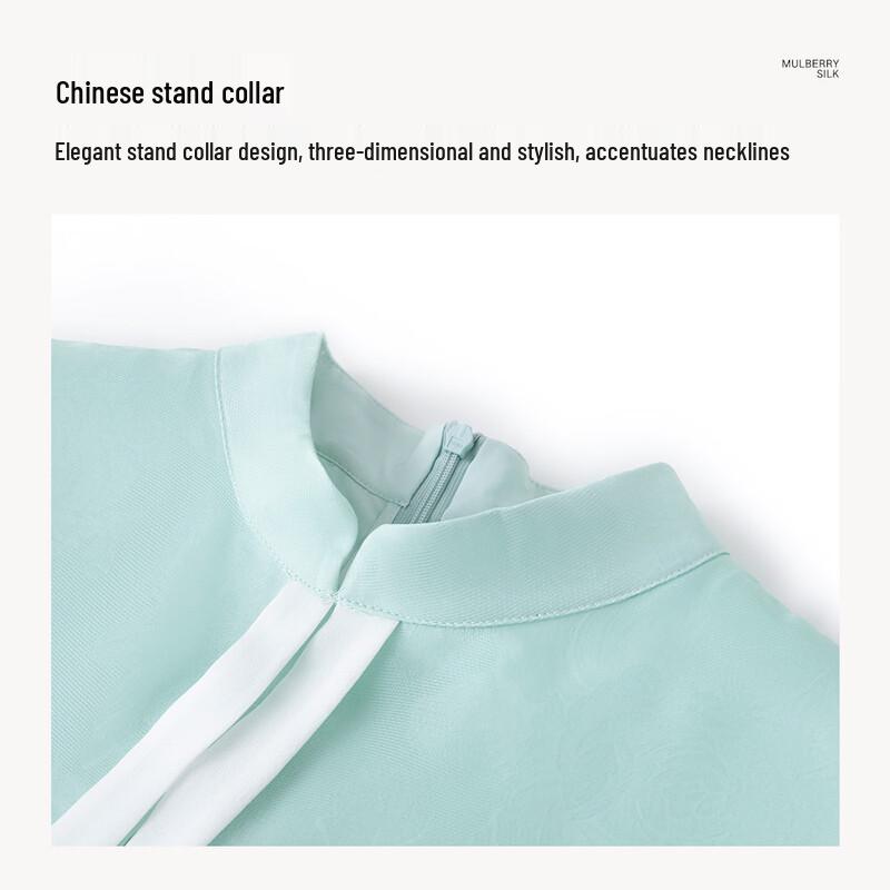 Women's Mulberry Silk Chinese Style Midi Dress