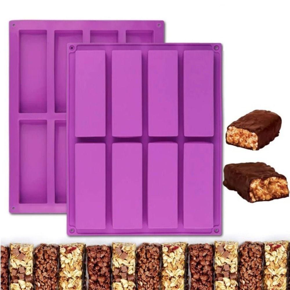

Rectangular Silicone Baking Mold 8 Cavity Loaf Pan Soft Energy Bar Maker Muffin синій