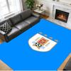 Anti‑Slip Crystal Velvet Floor Rug, Uruguay National Team Design Carpet for Indoor Living Bedroom Home Decoration