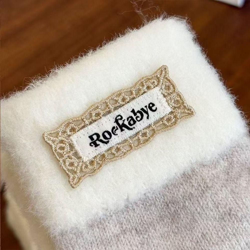 Cold-proof Warm Knitted Gloves Korean Style Riding Protective Mittens Girls Winter Gloves Cycling