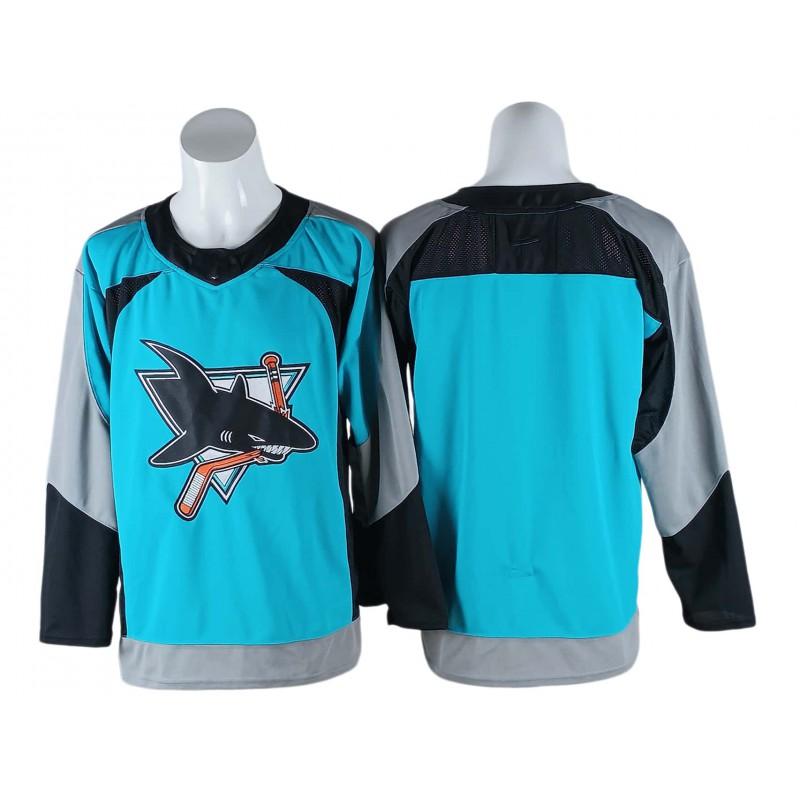 Maglia Vintage da Hockey su Ghiaccio da Uomo Team Squalo 39 Ricamata Misto Cotone Uniforme da Allenamento Abbigliamento Casual