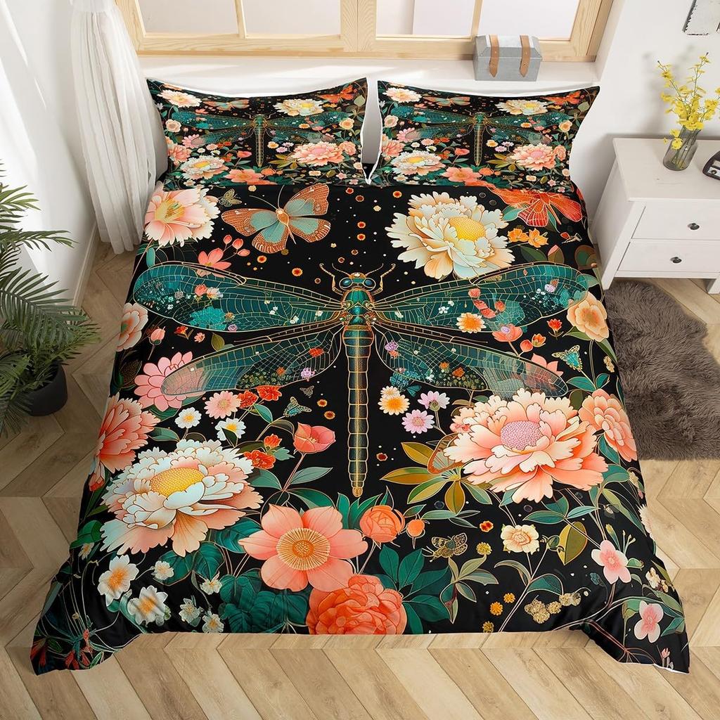 Comforter Sunflower Golden Dragonfly Bedding Set Kingglitter Starry Sky Galaxy Comforter Rustic Sunny Flower Bed Set