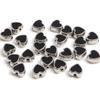 20PCs Heart  Spacer Beads Multicolor Spacer Beads Silver Color Metal Beads DIY Making Bracelets Jewelry Sweet Valentine's Day