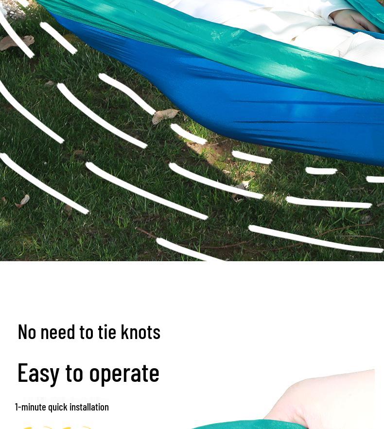 Ultralight Anti-rollover Double Camping Hammock: Strong, Portable Parachute Cloth for Outdoor Adventures