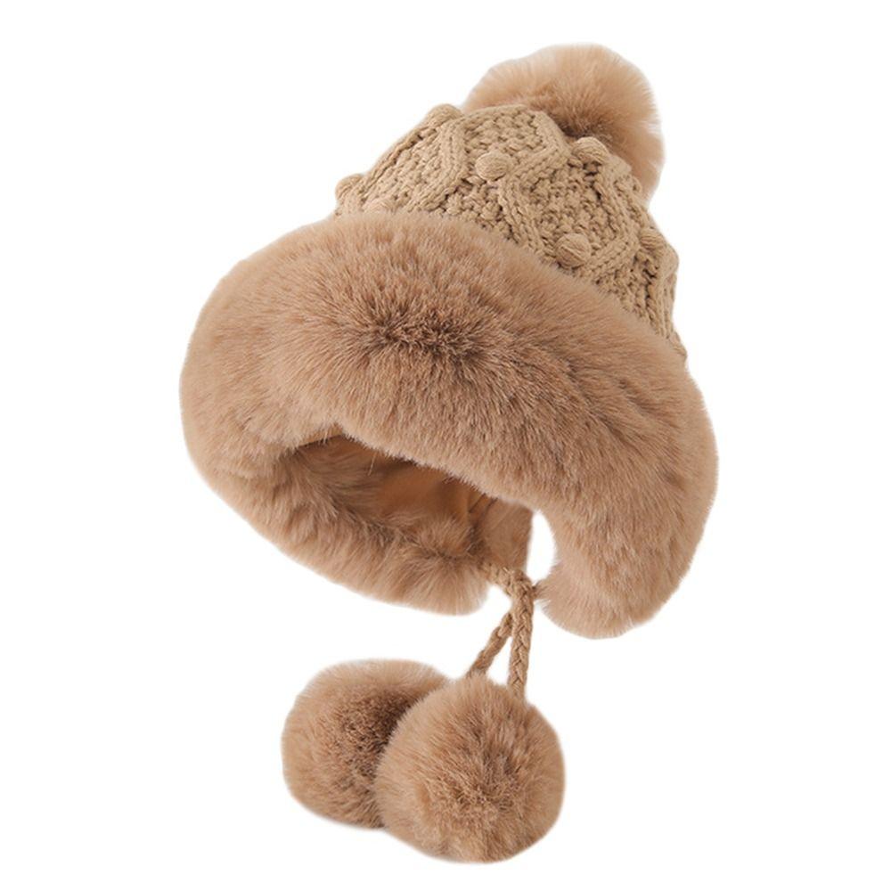 Windproof Skiing Cap Thicken Children Warm Cap Cute Ear Protection Hat Outdoors