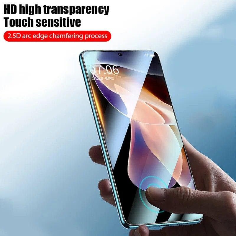 5pcs Screen Protectors for Xiaomi Mi 11 Lite 11T Pro Glass for Xiaomi Poco X3 GT X4 Pro M5 M4 M3  Glass