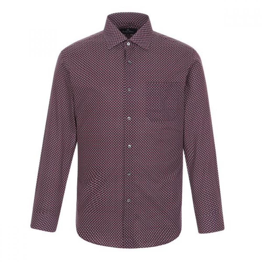 Countess Mara 100 Cotton Semi Slim Fit Print Semi Wide Collar Shirt Cdss3c4102r0 95