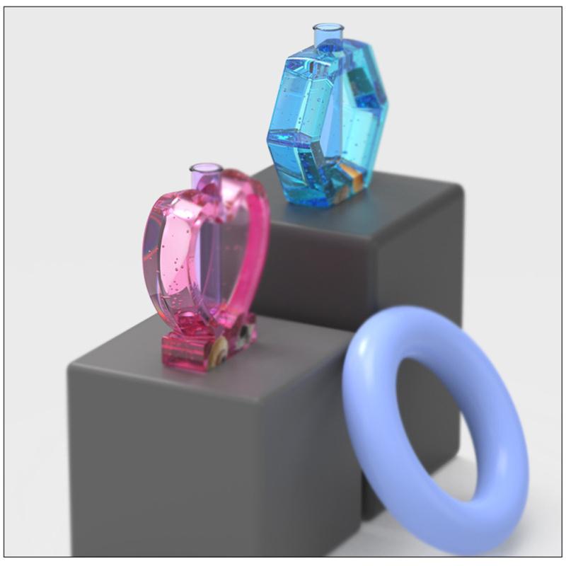 Silicone Flower Vase  Mold  Set Hex Love Shape Plant Propagation Station With Test Tube Flexible