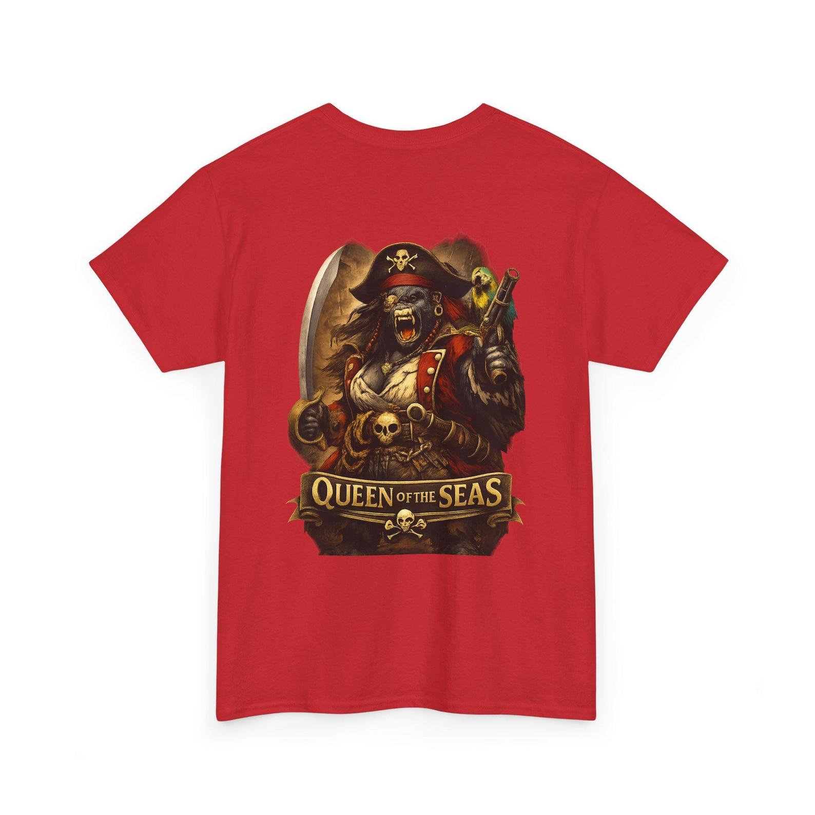 Female Gorilla Pirate Captain T-Shirt 4XL