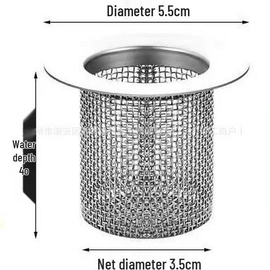 Stainless Steel Kitchen Sink Anti-Clog Filter Screen with Handle for Dishwashing & Vegetable Washing