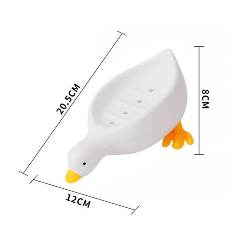 Little Yellow Duck Soap Box Cartoon Drain Soap Holder Household Creative Soap Container Bathroom Jewelry Storage Gadgets Toilet Shelf