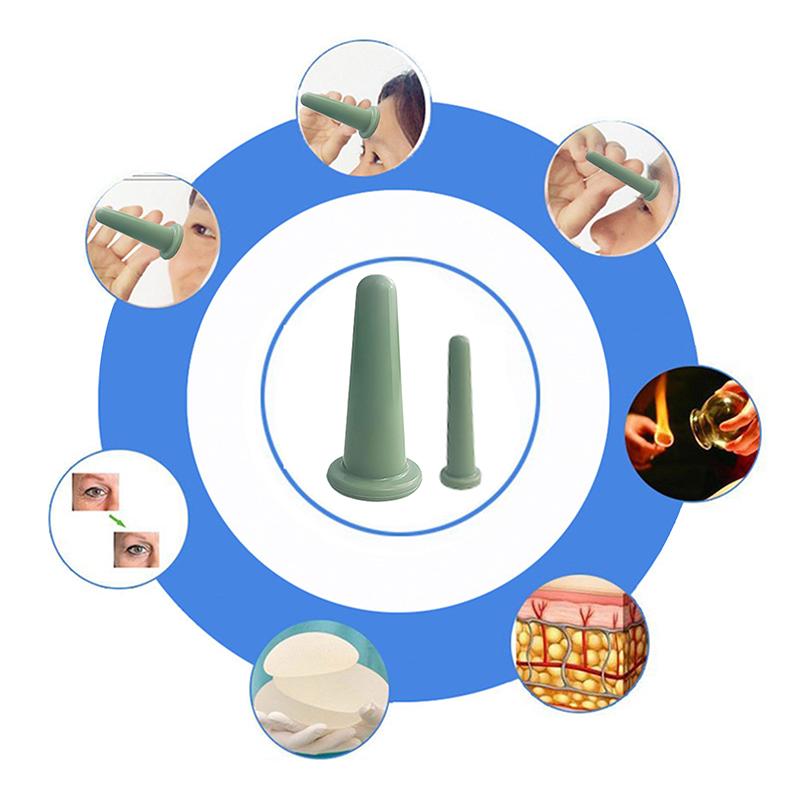Silicone Vacuum Cupping Massage Jars Anti Cellulite Massage Facial Suction Cups Face Neck Lift Skin Scraping Guasha Anti Wrinkle