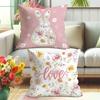 Spring Floral Style Print Nordic Home Decor Pillowcase Bedroom Living Room Sofa Decoration Polyester Cushion Cover With Zipper