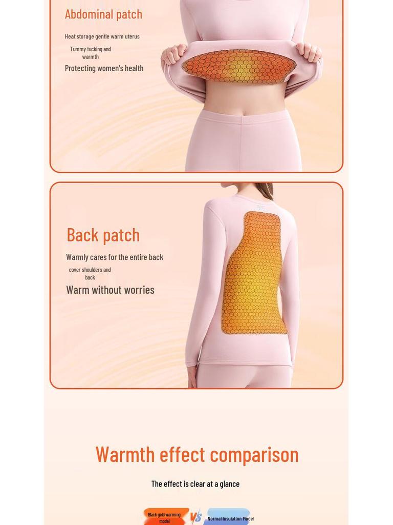 Oudifen Women's 100% Wool Thick Thermal Underwear Set