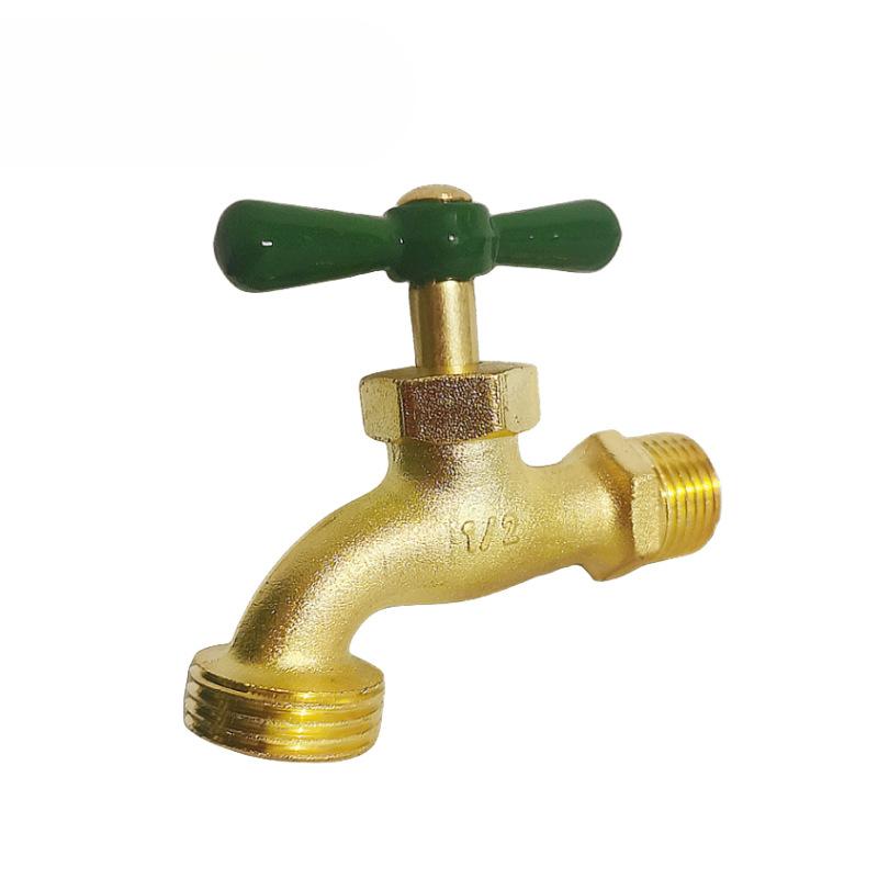 Garden Zinc Alloy Copper Plated Faucet 1/2" and 3/4" Spout