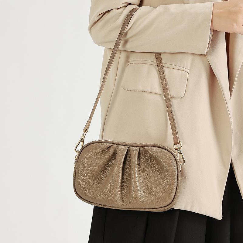 Ladies Soft Retro Cowhide Small Crossbody Bag Female Casual Luxury Designer Handbags Women Cow Leather Phe Shoulder Bags Lady