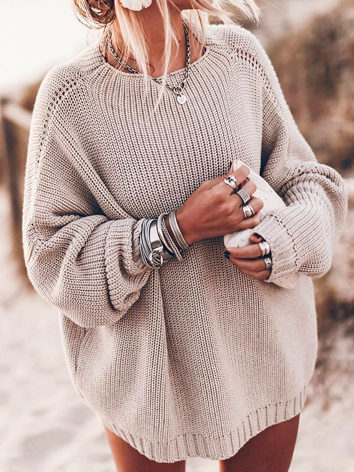 2025 European & American Women s Loose Plus Size Knitted Sweater for Autumn/Winter Medium