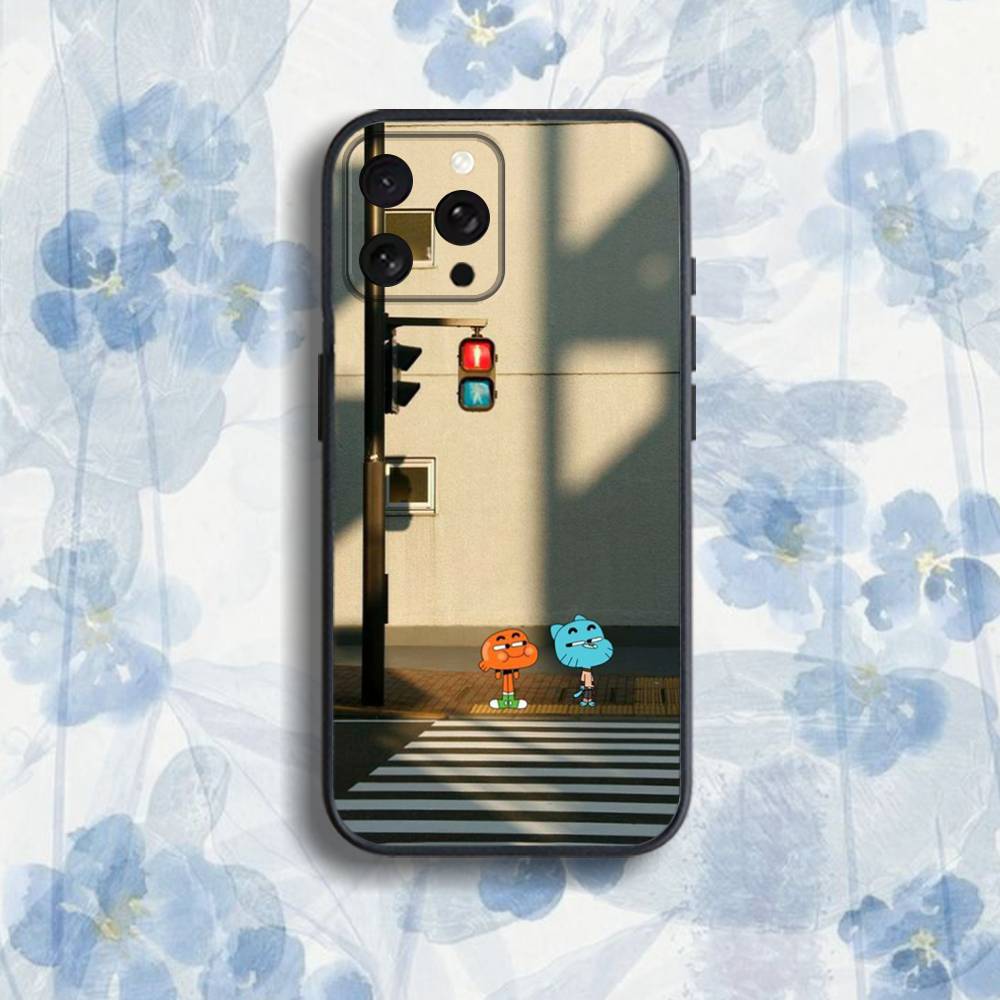 A-Amazing W-World Gumball Phone Case For iPhone 17,16,15,14,13,12,Pro,Max,Plus,E,SE4,Air,Mini Black Soft Box
