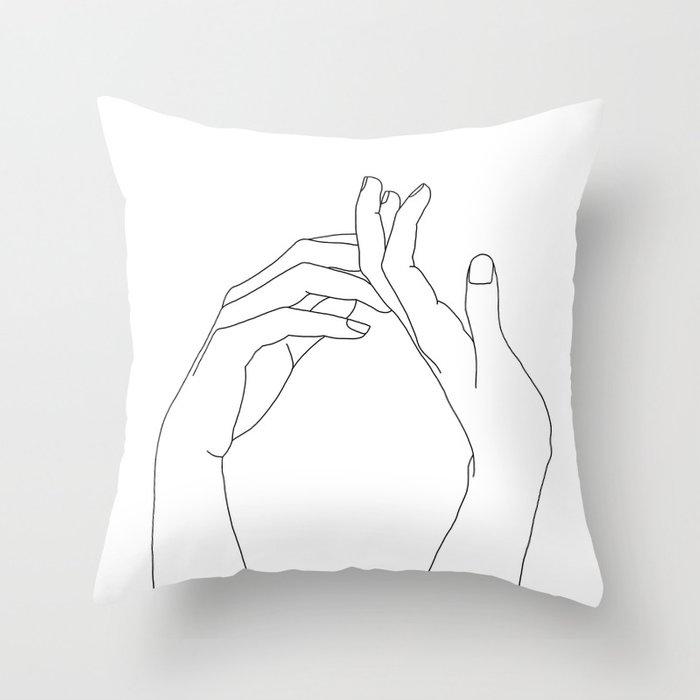 Abstract Simple Line Female Pose Sketch Printing Pattern Cushion Cover Home Living Room Sofa Decoration Pillow Pillow Cover