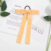 5Pcs Velvet Cheer Bow Large Big Bow Hair Ring Knotted Cheer Bow Women Ponytail Hair Ties Solid Color Rubber Band Hair Accessorie