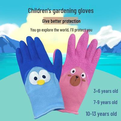 Kid's Waterproof Non-Slip Gloves for Gardening, Beachcombing, and Outdoor Activities