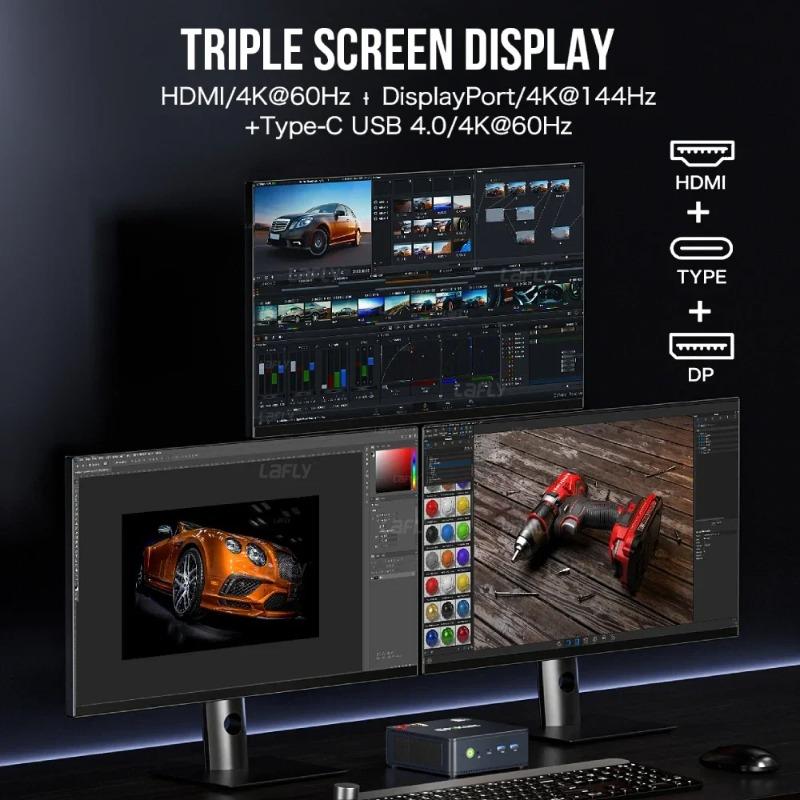 GMKtec M6 Mini-PC AMD R5 6600H 6-Kern 12-Thread 16GB DDR5 512GB PCIe 3.0 SSD WiFi 6 BT5.2 Desktop-Computer