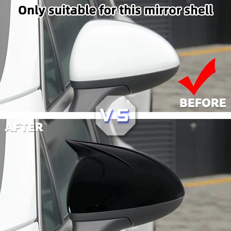 Real Carbon Fiber Car Side Mirror Covers Rearview Mirror Covers Caps Add On For Porsche Cayenne 2011-2014