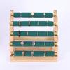 Rubber Wood 5-Layer Ring Display Stand for Jewelry Presentation and Photography