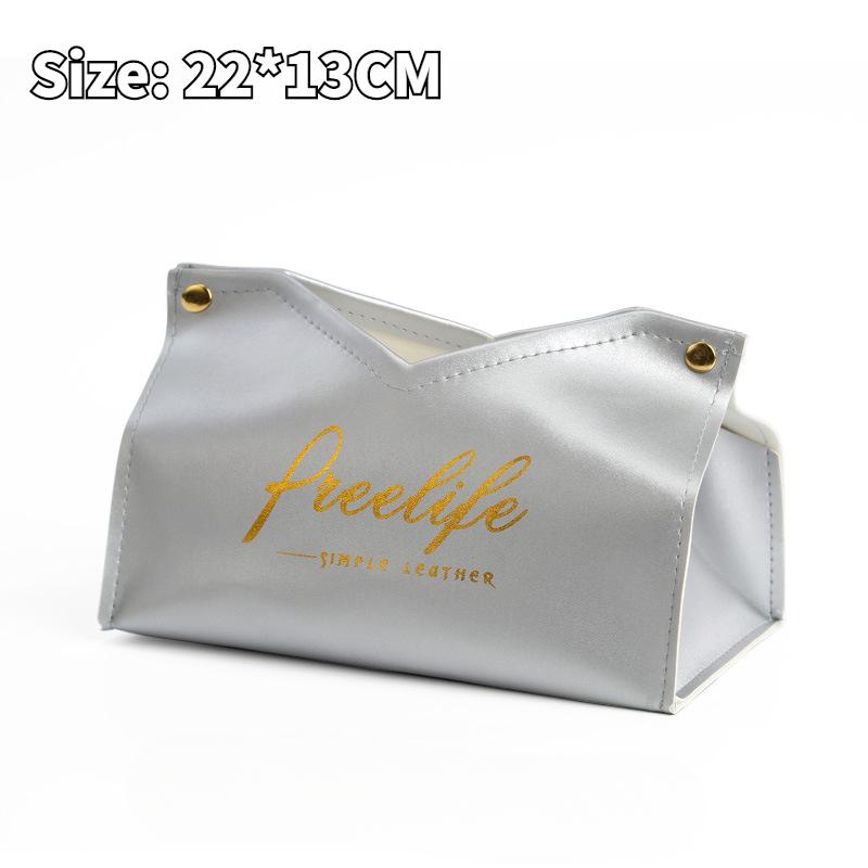 Leather Tissue Box Napkin Holder Car Tissue Box Home Living Room Holder Storage Case Desktop Storage Sundries Storage Pouch