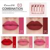 CmaaDu Velvet Matte Lipstick Set: 5-Piece True Red Moisturizing Gloss for European & American Makeup.