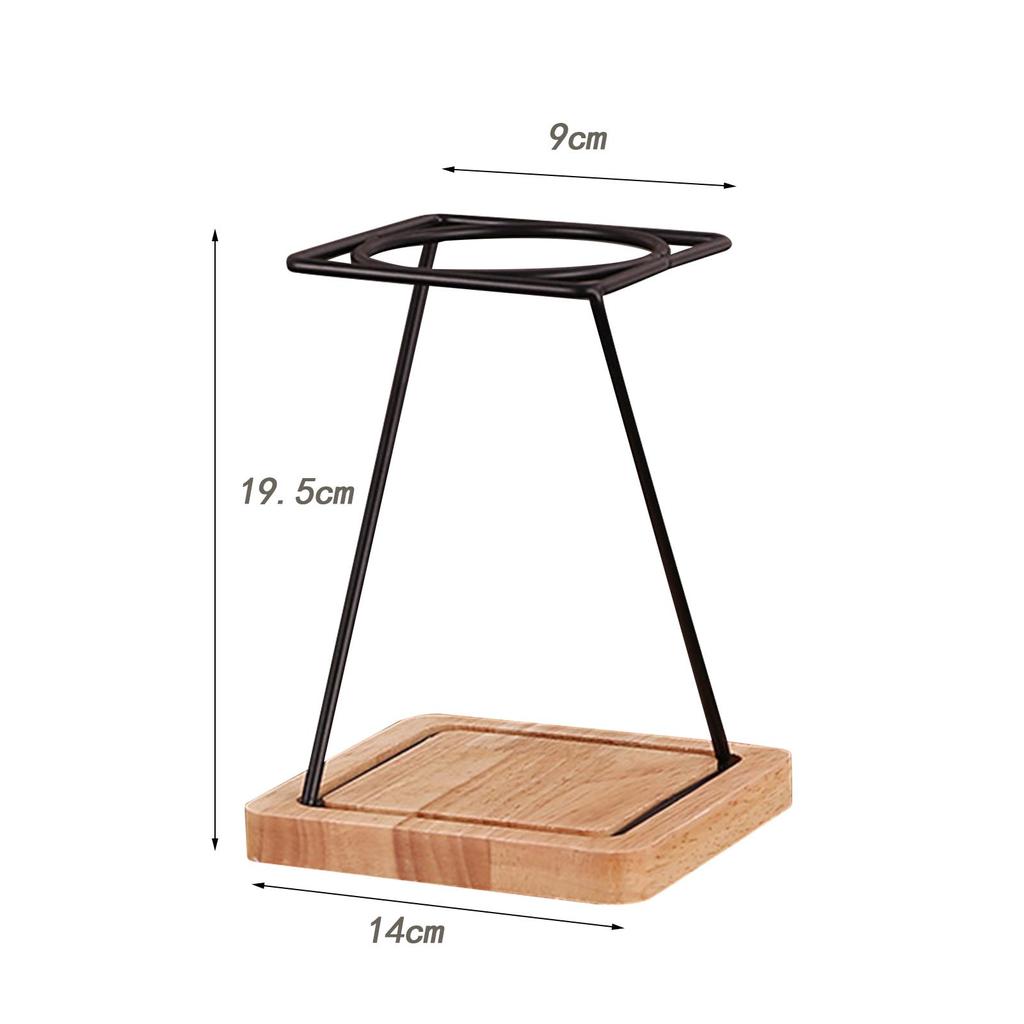 Pour over Stands Coffee Drink Maker Wood Base Iron Frame Coffee Station Coffee Filter Stand Holder for Gift Restaurant Cafe