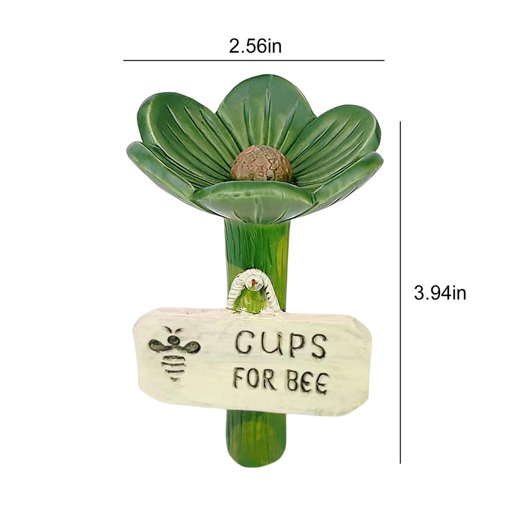 NOWY Napajak dla Owadów Motyli Pszczół Miska Kąpielowa z Kwiatowym Wzorem Podajnik dla Zapylaczy Pszczół Kubek do Picia dla Spragnionych Zapylaczy Owadów