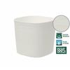 Pot with Water Reserve - GARDEN ID Respect - White 40 X 40 Cm - 100% Household Waste - 100% Recyclable - Structured Surface.