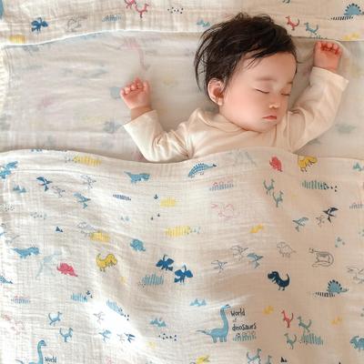 Cobertor para Bebê Contex <52509-001> Manta de Musselina de Algodão para Bebê (Dinossauro (Azul))