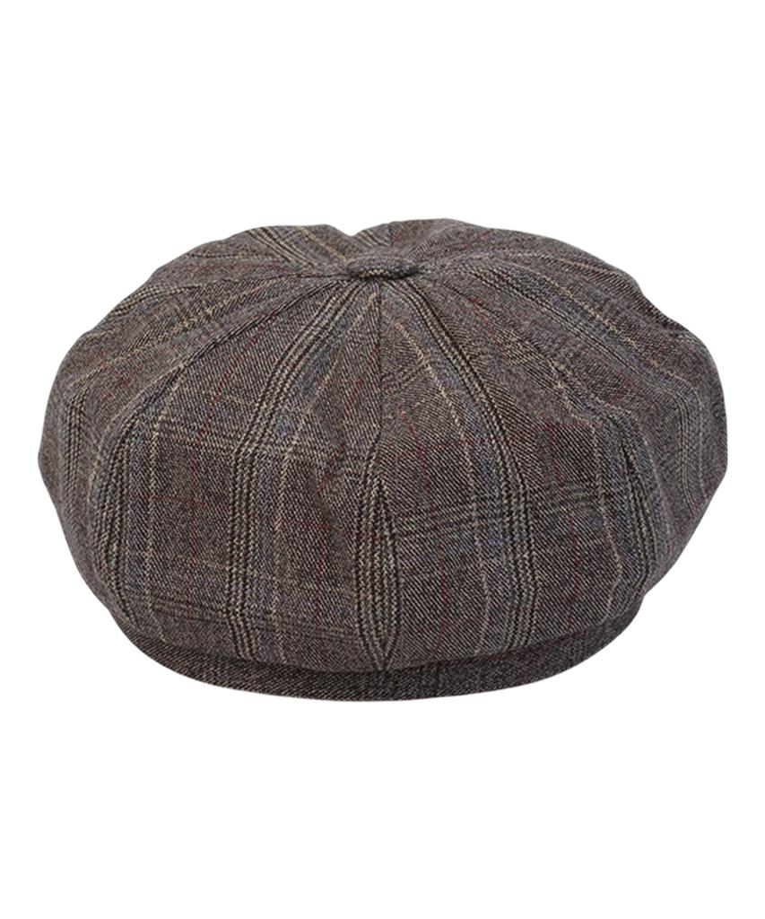 Yunibeosyeolkemiseuteuli Glencheck Logo Gray Newsboy Cap