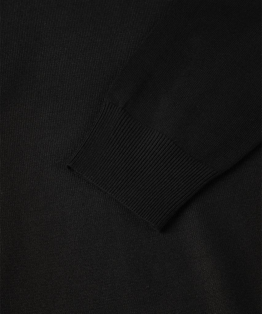 PANICALE Black Viscose Blend Mock Neck Knit