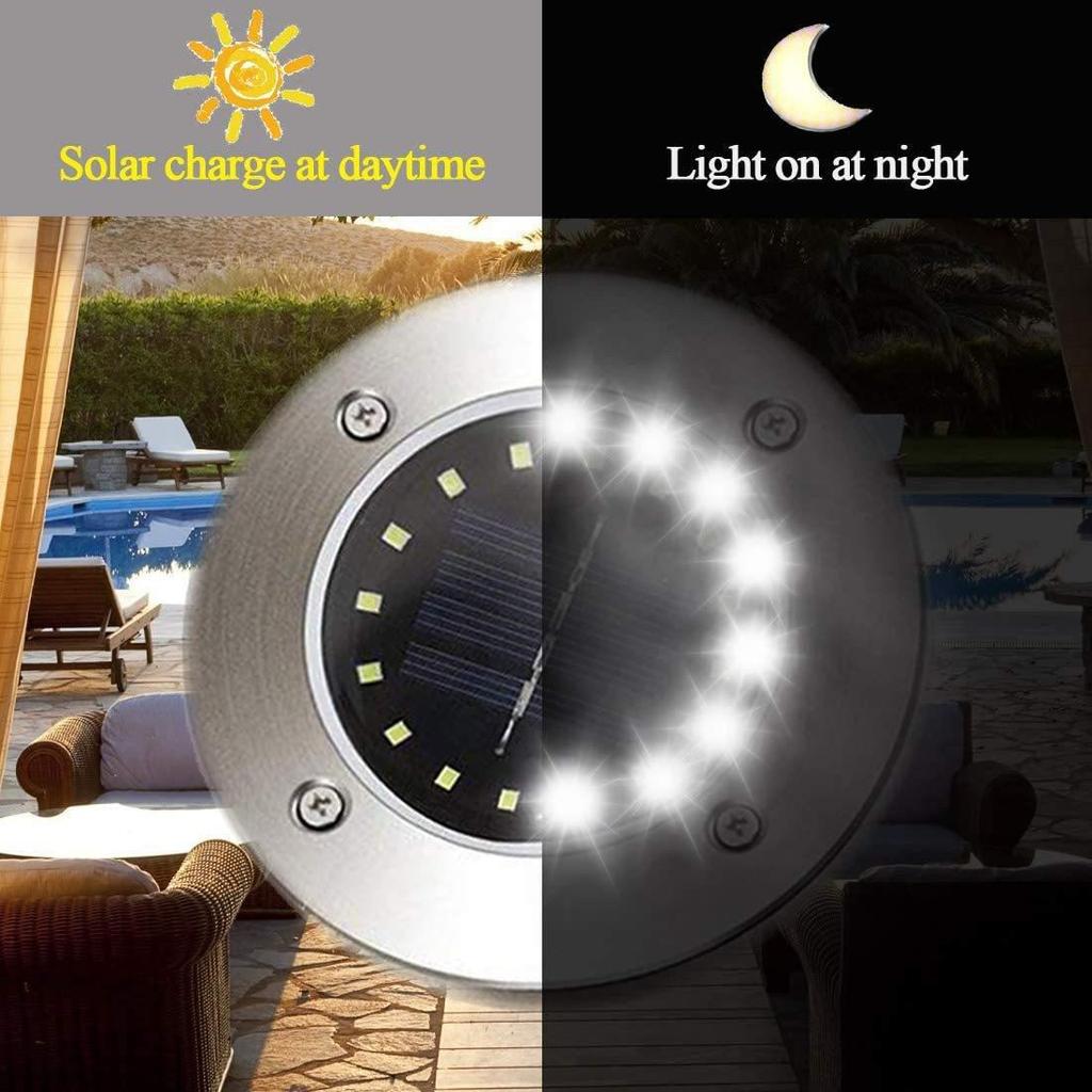 Waterproof Solar Underground Light for Outdoor Lawn, Villa, and Courtyard - Cross-Border Landscape Ground Insert Light