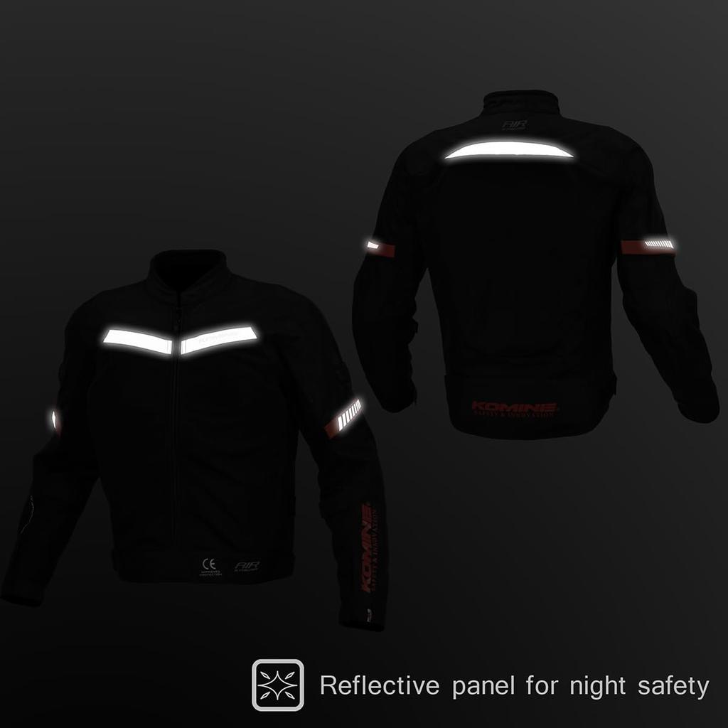 KOMINE Motorcycle Light XL 07-1274 Men's Jacket, Gray/Black,