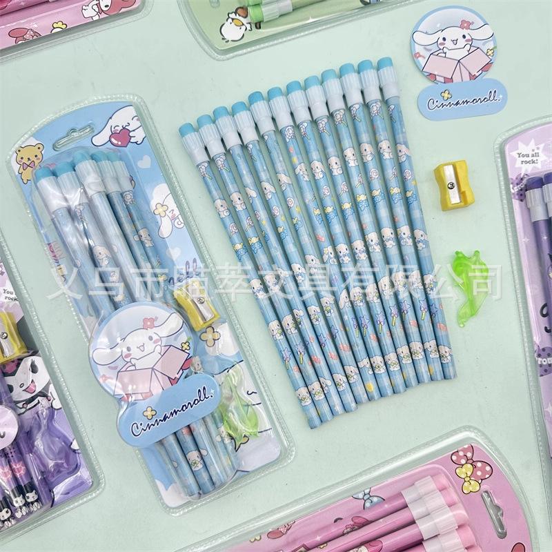 Sanrio Labubu Pencils & Sharpener Set – Creative Student Stationery for Smooth Writing