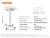VEVOR Stainless Steel Cart 3/2/1 Layers Lab Utility Cart Medical Cart W/ Lockable Universal Wheels for Lab Clinic Kitchen Salon
