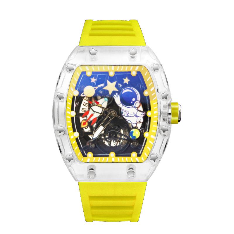 Luxury Skeleton Quartz Watch Men Top Brand Steel Fashion Classic Watch Waterproof Male Astronaut Dial Clock Relogio Masculino