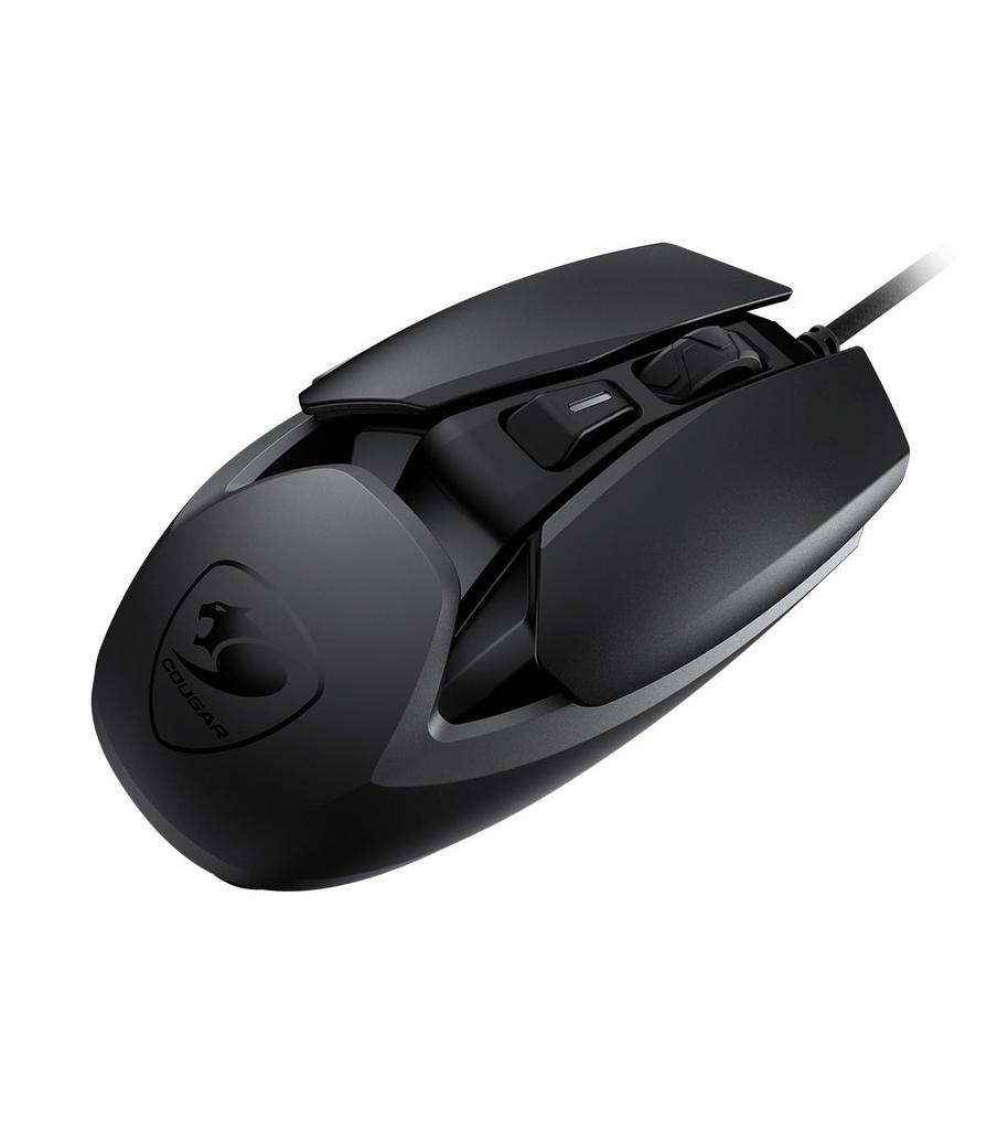 Cougar Gaming  Gaming Mouse  Airbrader Black - 6 Programmable Buttons - Mechanical Microswitches - Lightweight - Bounce-On System - Optical Sensor