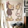 Jolly Cute Wall Tapestry Aesthetic Wall Hanging Printed Fabric Blanket Decorative Tapestries for Bedroom Living Room Home Decor