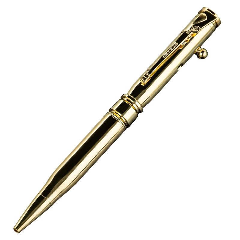 Luxury Bolt Action Ballpoint Pen Black Ink Metal for Edc Writing Journaling Notetaking Student Stationery Party Present