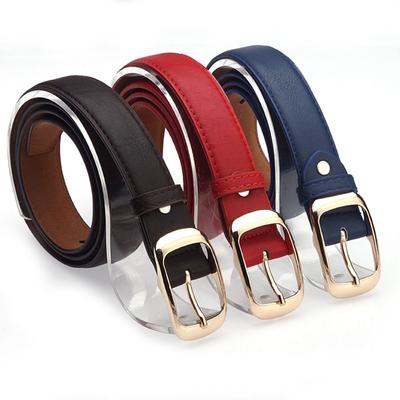 Waist Decoration Casual Thin Waist Strap Pin Buckle Waistband Trouser Dress Belts Leather  Belt