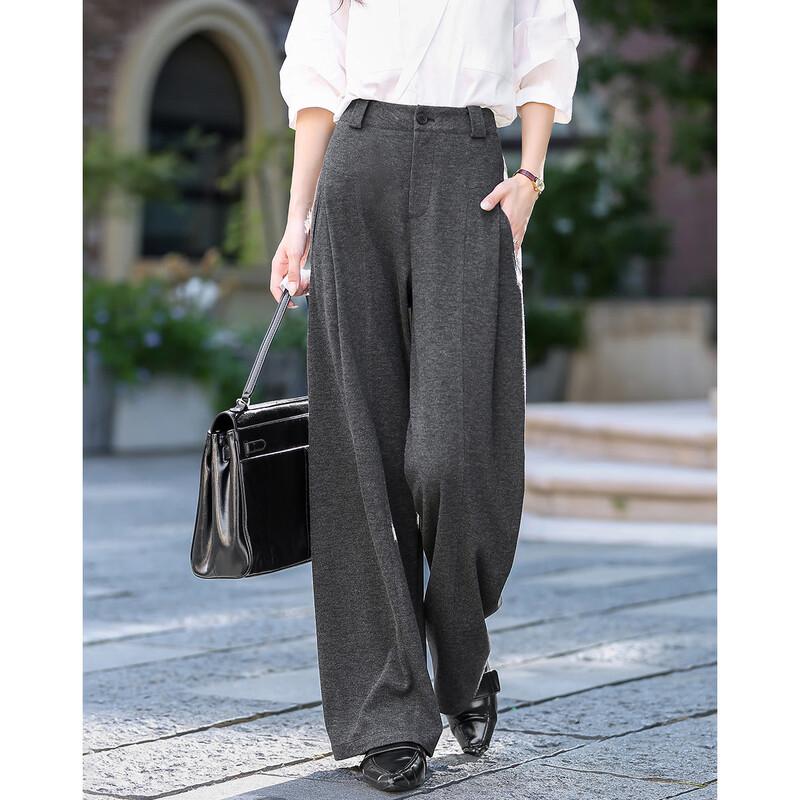 Women's Warm Pleated Straight-Leg Casual Pants