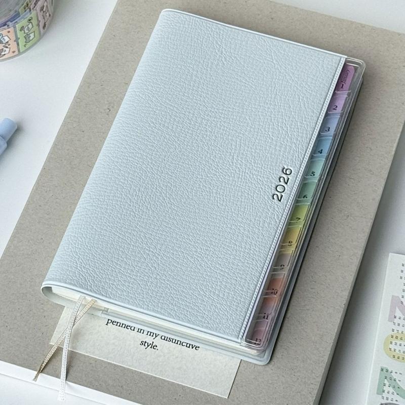 2026 Weekly Planner 220 Sheets Dated Leather Academic Planner with Ribbon Bookmarks For Men Women Student Daily Planning