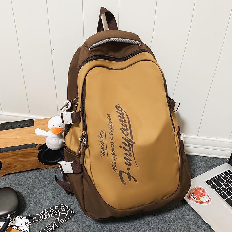 School Bag Men's College Students Contrast Colors Middle School Students High Quality Fashion Girls Junior High School Students