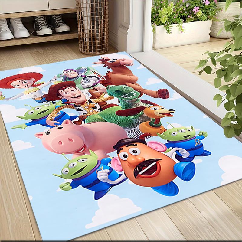 Toy Story Characters Carpet Rug Soft Washable Antislip Home Living Room Sofa Mats Personalized Christmas Rug
