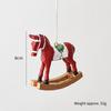 Vintage Ornament Reusable Rocking Horse Pendant Holiday Hanging Decoration Retro Resin Christmas Ornament For Fireplace Desktop